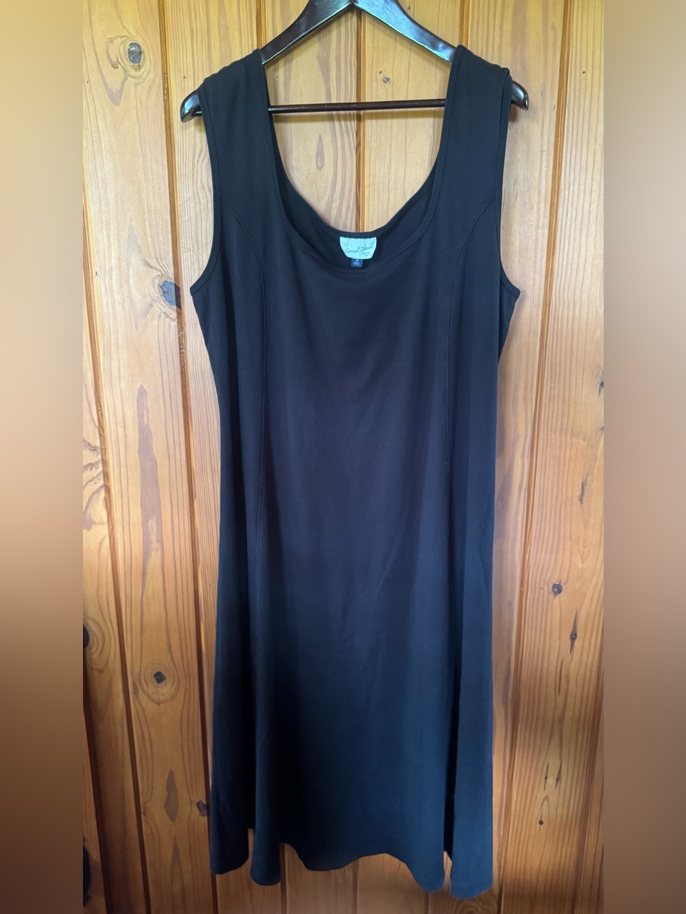 Universal Thread Black A-Line Midi Dress Sleeveless Scoop Neck Plus Size 2X LBD